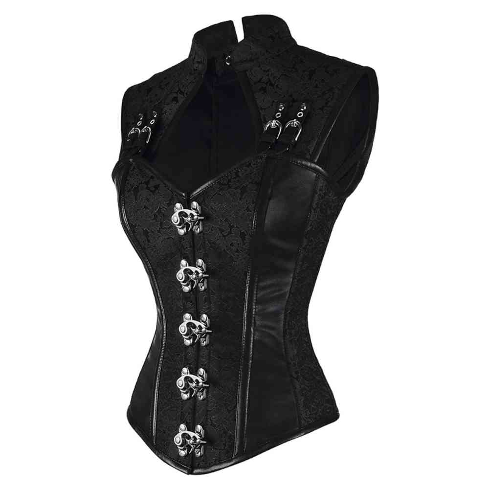 Attitude Corsets - Avalárion Overbust korset - Vampire - Zwart